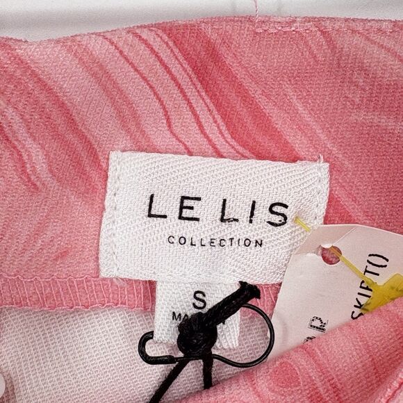 Lelis Women's Pink Abstract Print Mini Skirt Short Size Small - Picture 5 of 5